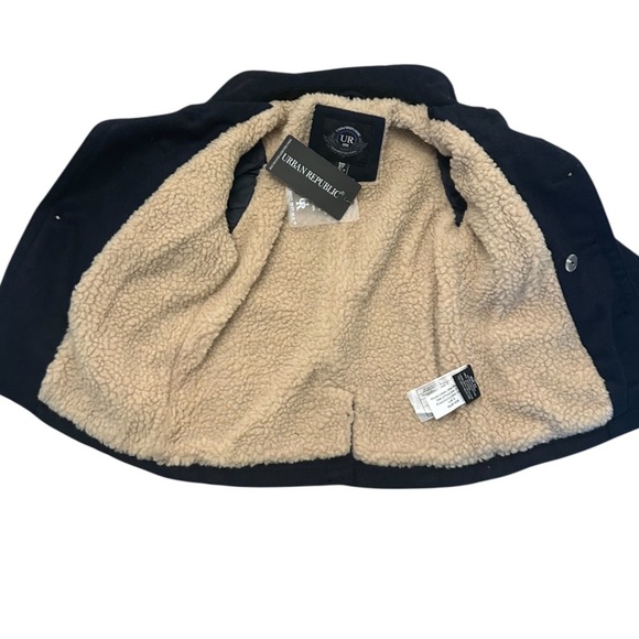 Urban Republic Navy Kids Winter Double Breasted Peacoat Todder Boys 3t NWT - Picture 5 of 11
